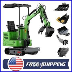 Mini Excavator 1 Ton Digger 13.5hp Gas Tracked Crawler B&S EPA Engine Free Ship