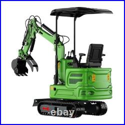 Mini Excavator 1 Ton Digger 13.5hp Gas Tracked Crawler B&S Engine pilot control