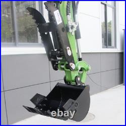 Mini Excavator 1 Ton Digger 13.5hp Gas Tracked Crawler B&S Engine pilot control