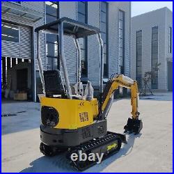 Mini Excavator 1 Ton Digger 13.5hp Gas Tracked Crawler with Flexible Boom Swing