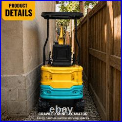 Mini Excavator 1 Ton Tracked Digger 13.5HP EPA Gas Engine Pick Up IL VA