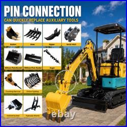Mini Excavator 1 Ton Tracked Digger 13.5HP EPA Gas Engine Pick Up IL VA