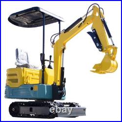 Mini Excavator 1 Ton Tracked Digger 13.5HP EPA Gas Engine Pick Up IL VA