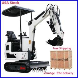 Mini Excavator 2200lbs Tracked Diggers 13.5HP B&S Gas Engine EPA Free Ship USA