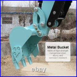 Mini Excavator + 600mm Rake Hydraulic Diggers with Kubota Engine USA Warehouse