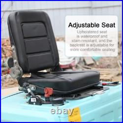 Mini Excavator + 600mm Rake Hydraulic Diggers with Kubota Engine USA Warehouse