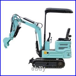 Mini Excavator + 600mm Rake Hydraulic Diggers with Kubota Engine USA Warehouse