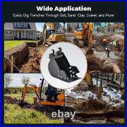 Mini Excavator Attachment 200mm Narrow Bucket Trenching Bucket For 1-2Ton Digger