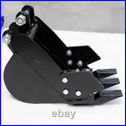 Mini Excavator Attachments Hydraulic Thumb Auger Ripper 200mm Bucket Quick Hitch
