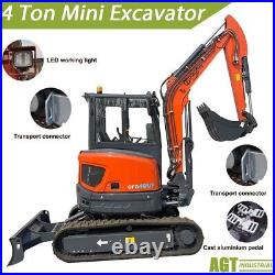 Mini Excavator Digger 4 Ton Hydraulic 13.5HP Engine Tracked Crawler B&S Gas EPA
