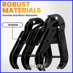Mini Excavator Grabber, Wood Grabber Grapple for Moving Logs
