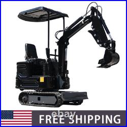 Mini Excavator Hydraulic 1Ton 13.5HP Tracked Crawler Small Digger USA Stock New