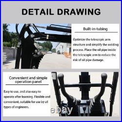 Mini Excavator Hydraulic 1Ton 13.5HP Tracked Crawler Small Digger USA Stock New