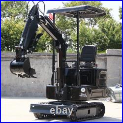 Mini Excavator Hydraulic 1Ton 13.5HP Tracked Crawler Small Digger USA Stock New