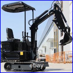 Mini Excavator Hydraulic 1Ton 13.5HP Tracked Crawler Small Digger USA Stock New