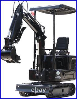 Mini Excavator Hydraulic 1Ton 13.5HP Tracked Crawler Small Digger USA Stock New