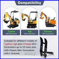 Mini Excavator Hydraulic Thumb 3-Hole L-Shaped Bracket 800kg-2500kg