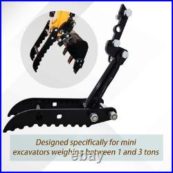 Mini Excavator Hydraulic Thumb Grab 3-Hole For 0.8-2 Ton Heavy Duty Clamp