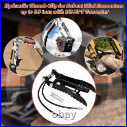 Mini Excavator Hydraulic Thumb Kit for Bobcat Up to 3.5 Tons Heavy Duty
