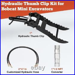 Mini Excavator Hydraulic Thumb Kit for Bobcat Up to 3.5 Tons Heavy Duty