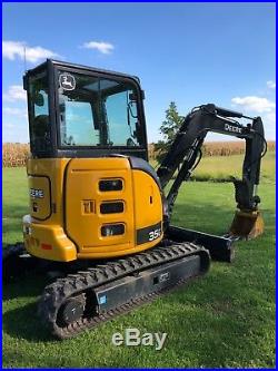Mini Excavator John Deere 35g with blade and thumb. Cab with heat and a/c