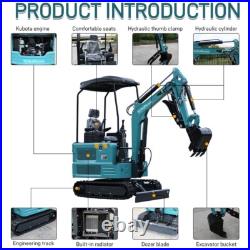 Mini Excavator Kubota Diesel 4000lb USA Stock Farm 2025 Crawler Digger Hydraulic Mini Excavator Kubota Diesel 4000lb USA Stock Farm 2025 Crawler Digger Hydraulic