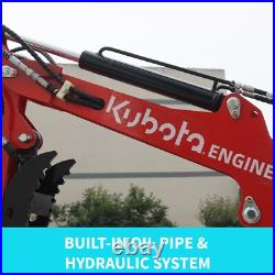 Mini Excavator Kubota Engine 1Ton Digger Diesel 11.5 HP Hydraulic Crawler USA Sa Mini Excavator Kubota Engine 1Ton Digger Diesel 11.5 HP Hydraulic Crawler USA Sa