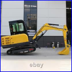 Mini Excavator Kubota Engine 25HP 3.5 ton Digger, Engine V1505, cab, Free shipping