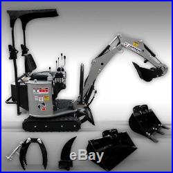 Mini Excavator NEW incld. 7 12 24 buckets and grappler, Trencher
