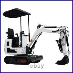 Mini Excavator Pilot System B&S Engine with Flail Mower Attachment Free Shipping
