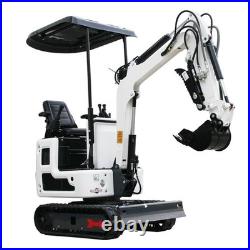 Mini Excavator Pilot System B&S Engine with Flail Mower Attachment Free Shipping