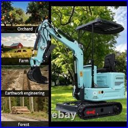 Mini Excavator Pilot System KUBOTA Engine 1.4Ton Digger with 6 Attachment Ripper