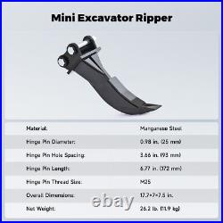 Mini Excavator Ripper Attachment for 1-2 Ton Mini Excavators and Diggers