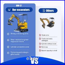 Mini Excavator Sale! Chassis Extension And Boom Swing Free shipping 3000lbs