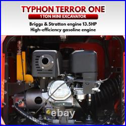 Mini Excavator TYPHON TERROR ONE STORM 1 Ton 13.5 hp B&S engine 13 Attachments Mini Excavator TYPHON TERROR ONE STORM 1 Ton 13.5 hp B&S engine 13 Attachments