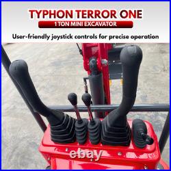Mini Excavator TYPHON TERROR ONE STORM 1 Ton 13.5 hp B&S engine 13 Attachments Mini Excavator TYPHON TERROR ONE STORM 1 Ton 13.5 hp B&S engine 13 Attachments