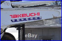 Mini Excavator Takeuchi TB135 Enclosed Cab Dozer Blade Backhoe Rubber Tracks