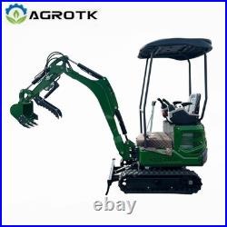 Mini Excavator Tracked Crawler B&S Engine with Retractable Track Hydraulic Thumb