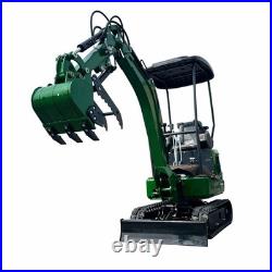 Mini Excavator Tracked Crawler B&S Engine with Retractable Track Hydraulic Thumb