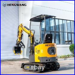 Mini Excavator With Chassis Extension And Boom Swing 15HP Free Shipping