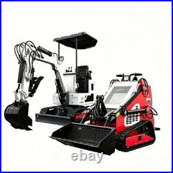 Mini Excavator withPilot Control System Stand-On Mini Skid Steer Loader US Stock Mini Excavator withPilot Control System Stand-On Mini Skid Steer Loader US Stock