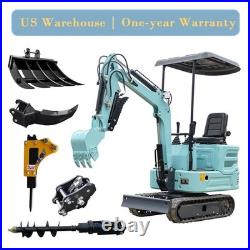 Mini Excavator with Kubota Engine 1.4ton + Rake Quick Change Auger Drill Hammer Mini Excavator with Kubota Engine 1.4ton + Rake Quick Change Auger Drill Hammer