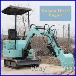 Mini Excavator with Kubota Engine 1.4ton + Rake Quick Change Auger Drill Hammer Mini Excavator with Kubota Engine 1.4ton + Rake Quick Change Auger Drill Hammer