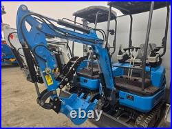 Mini Excavator with Side Swing, Pilot Controls, Hydraulic Thumb & Quick Coupler
