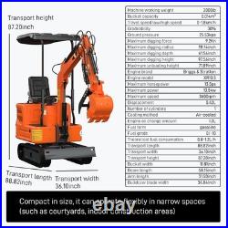 NEW 1 TON Mini Excavator 13.5HP B&S EPA Engine Hydraulic Thumb Free Shipping