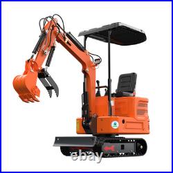 NEW 1 TON Mini Excavator 13.5HP B&S EPA Engine Hydraulic Thumb Free Shipping
