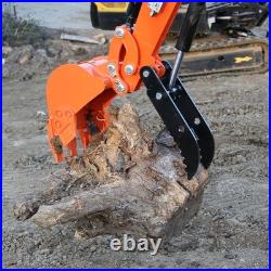 NEW 1 TON Mini Excavator 13.5HP B&S EPA Engine Hydraulic Thumb Free Shipping