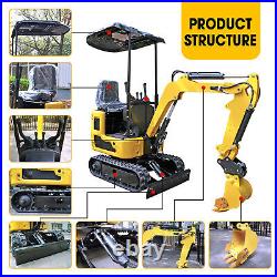 NEW 1 Ton Hydraulic Mini Excavator Tracked Crawler 13.5HP Gas B&S EPA Engine