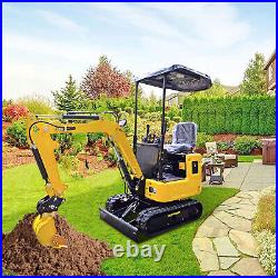 NEW 1 Ton Hydraulic Mini Excavator Tracked Crawler 13.5HP Gas B&S EPA Engine