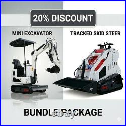 NEW 1 Ton Mini Excavator + Mini Skirt Steer Loader B&S Engine Free Shipping EPA